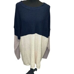 Evelyn Taylor Women's Color Block Knit Sweater Size 3x